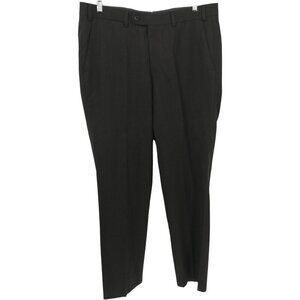 Hiltl The Ultimate Trousers Brown Flat Front Wool Dress Pants Size 38 x 31